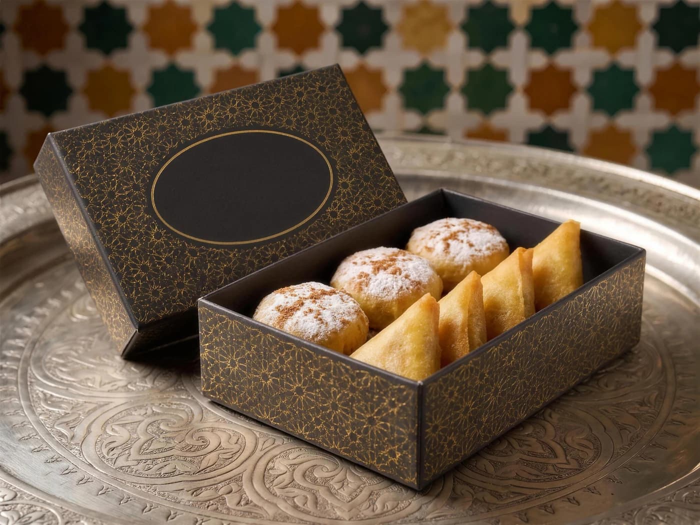 Boubrik box S met mini pastilla's en briouat
